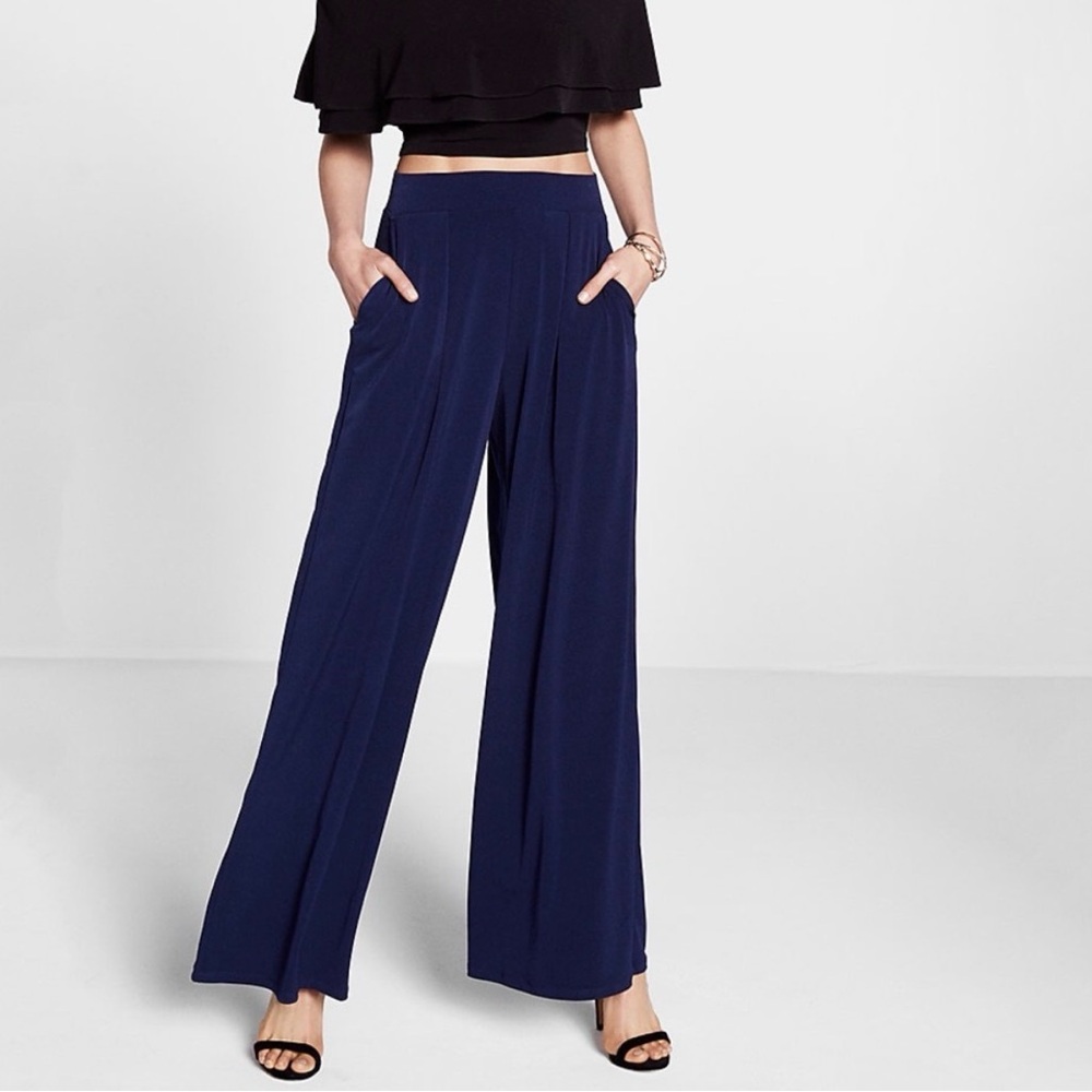 NWT Express Wide Leg Pants - Navy small P